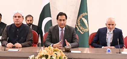 Islamabad, 28.07.2026: Speaker National Assembly Sardar Ayaz Sadiq met with delegation of lawyers from the Hyderabad High Court Bar Association at Parliament House